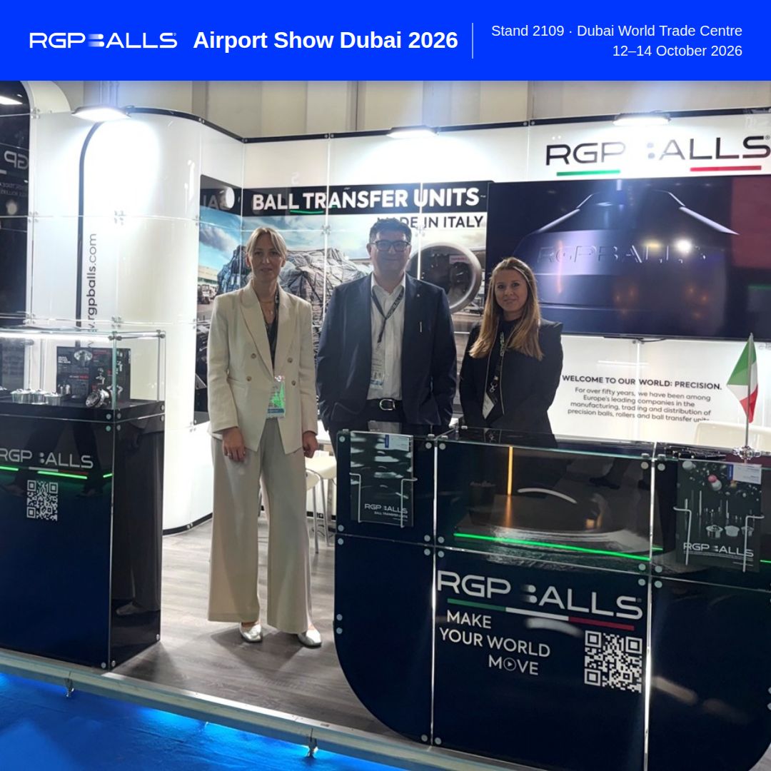 Day 1 at Airport Show 2026 in Dubai!   Introducing our Made in Italy ball transfer units, together with our range of precision bal…